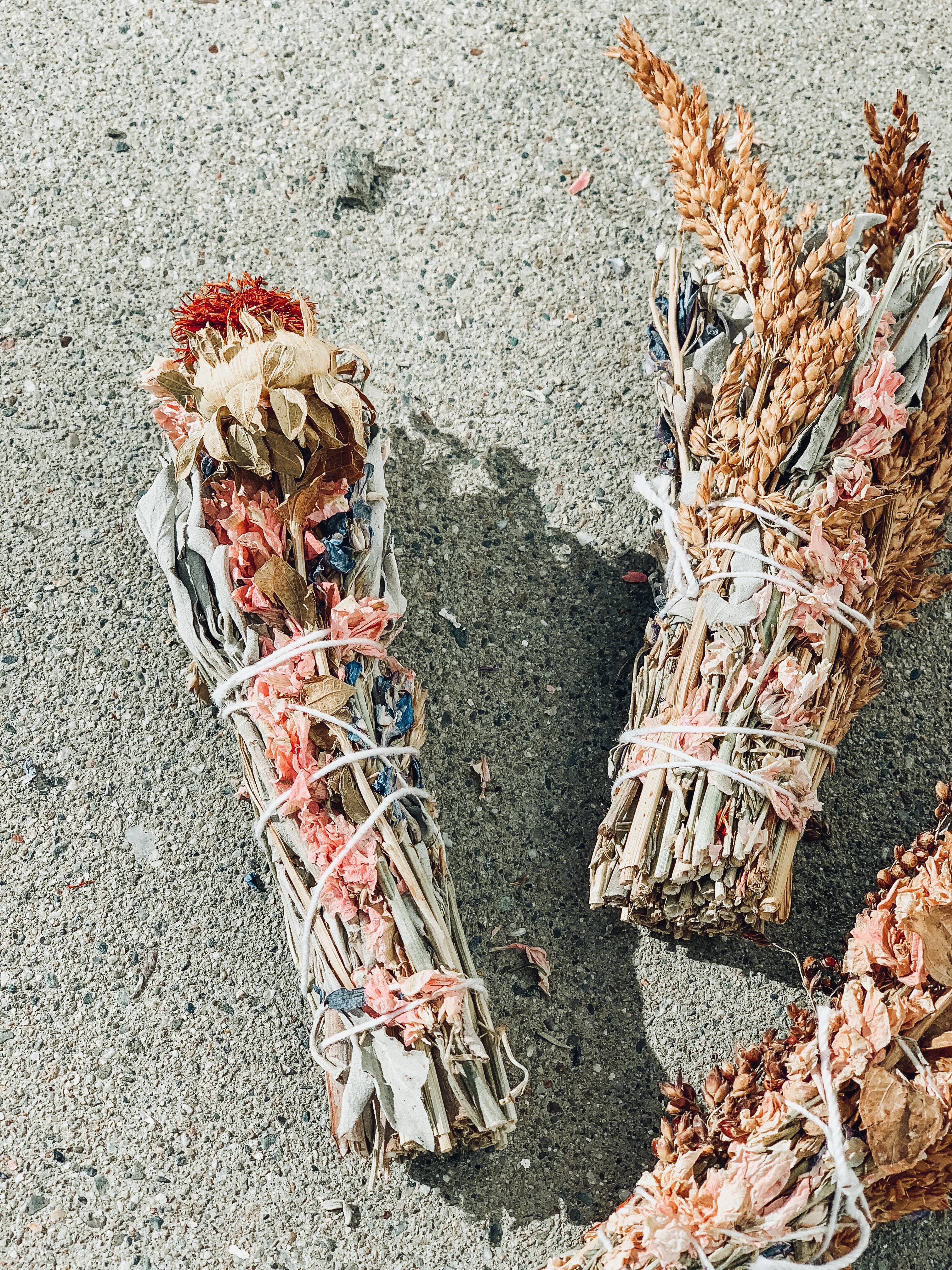Smudge Sticks - Large White Sage + Flower Smudge Sticks